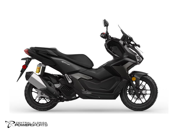 2027 Honda ADV160 in Matte Black Metallic - front three-quarter studio view