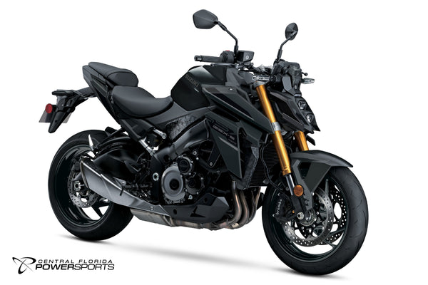 2027 Suzuki GSX-S1000 in Glass Sparkle Black - front three-quarter studio view