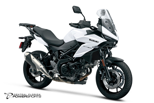2027 Suzuki SV-7GXV in Pearl Brilliant White - front three-quarter studio view