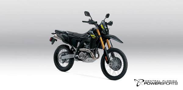 2027 Suzuki DR-Z4S+ in Solid Black - lifestyle header