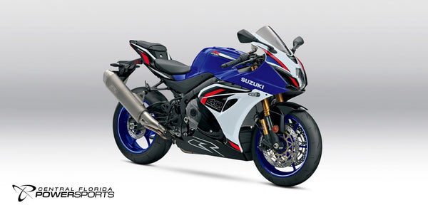 2027 Suzuki GSX-R1000R 40th Anniversary Edition in Pearl Vigor Blue / Pearl Tech White - lifestyle header