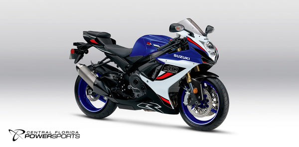 2027 Suzuki GSX-R750Z 40th Anniversary Edition in Pearl Vigor Blue / Pearl Tech White - lifestyle header