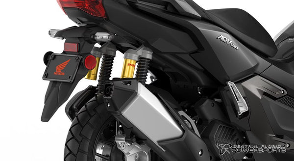 2027 Honda ADV160 in Matte Black Metallic - rugged suspension premium shocks detail