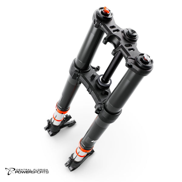 2027 KTM 990 RC R in Black - fork detail