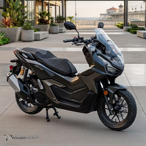2027 Honda ADV160 in Matte Black Metallic - low center of gravity detail