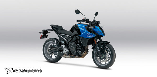 2027 Suzuki GSX-8S in Metallic Triton Blue / Glass Sparkle Black - lifestyle header