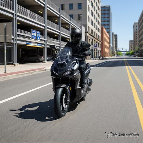 2027 Honda ADV160 in Matte Black Metallic - rider comfort detail
