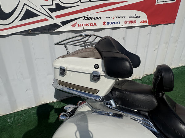2012 Kawasaki Vulcan 1700 White — passenger backrest and trunk | Central Florida PowerSports Kissimmee
