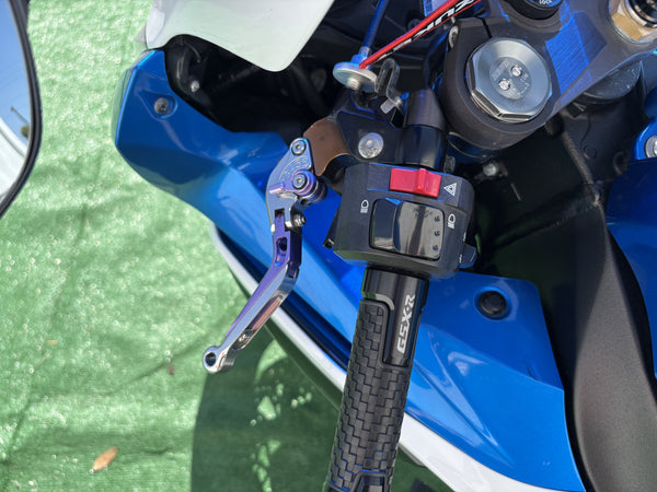 2014 Suzuki GSX-R1000 Blue/White — left handlebar controls | Central Florida PowerSports Kissimmee