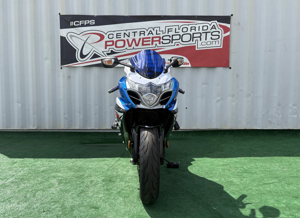 2014 Suzuki GSX-R1000 blue/white — front view alternate | Central Florida PowerSports Kissimmee