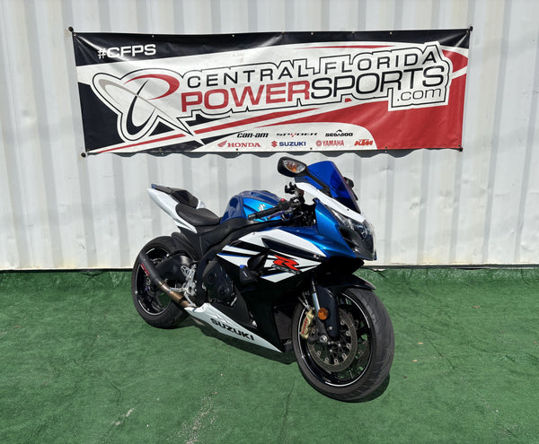 2014 Suzuki GSX-R1000 Blue/White — front right three-quarter | Central Florida PowerSports Kissimmee
