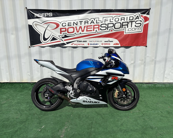 2014 Suzuki GSX-R1000 Blue/White — right side profile | Central Florida PowerSports Kissimmee