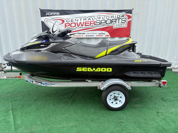 2015 Sea-Doo GTX Limited 215 gray left side profile on trailer