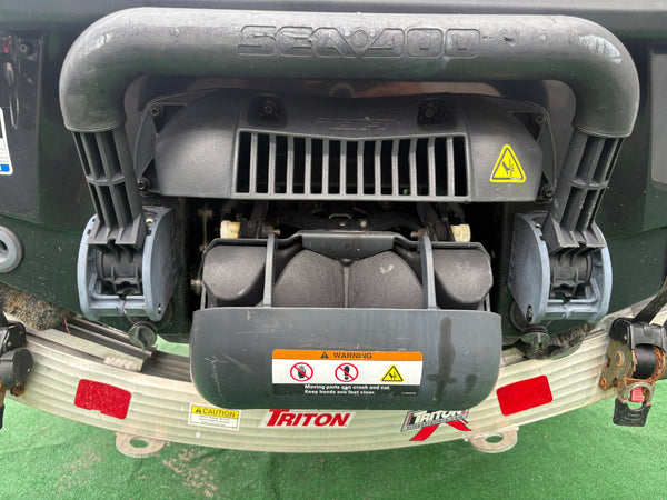 2015 Sea-Doo GTX Limited 215 gray rear view with jet pump and trailer