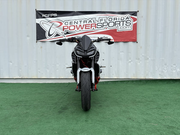 2019 Yamaha MT-09 in Gray, straight-on front view, used motorcycle for sale at Central Florida PowerSports