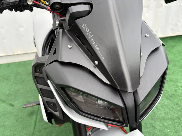 2019 Yamaha MT-09 in Gray, LED headlight close-up, used motorcycle for sale at Central Florida PowerSports