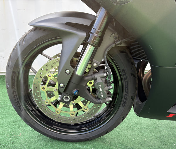 2020 Honda CBR600RR black — front wheel and brake detail | Central Florida PowerSports Kissimmee