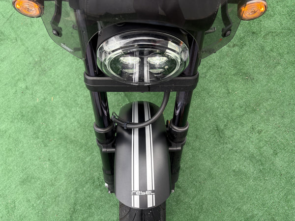 2022 Honda Rebel 1100 Black — headlight detail | Central Florida PowerSports Kissimmee