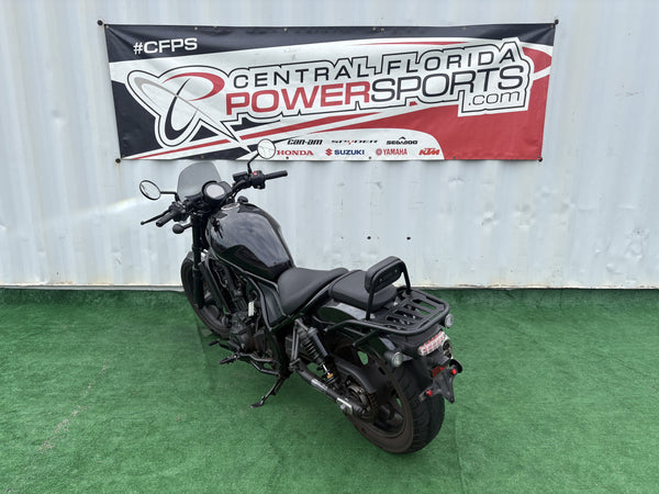2022 Honda Rebel 1100 Black — rear right three-quarter | Central Florida PowerSports Kissimmee