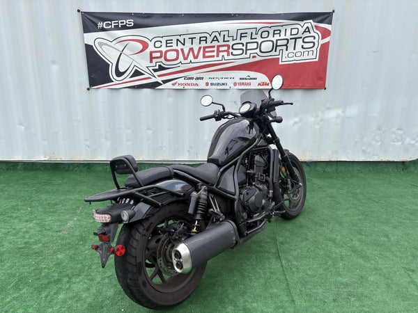 2022 Honda Rebel 1100 Black — rear left three-quarter | Central Florida PowerSports Kissimmee