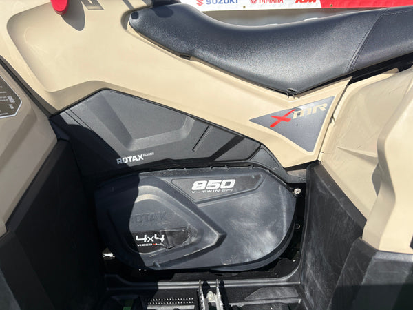 2023 Can-Am Outlander X MR 850 tan right side 850 4x4 engine panel