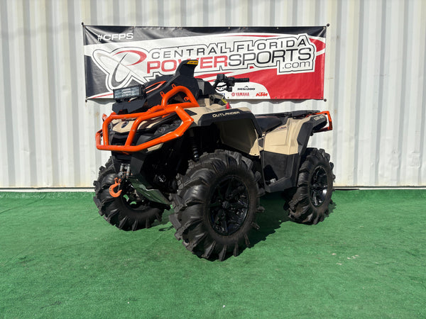 2023 Can-Am Outlander X MR 850 tan left front three-quarter view