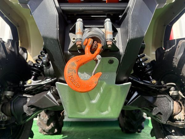 2023 Can-Am Outlander X MR 850 tan front winch hook and skid plate