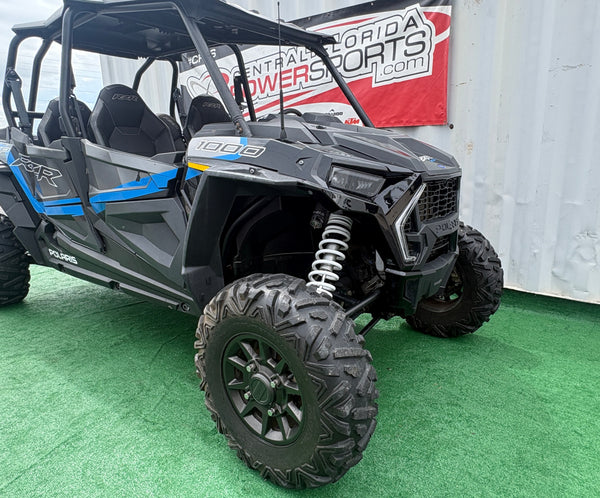 2023 Polaris RZR XP 4 1000 gray right front three-quarter view, alternate