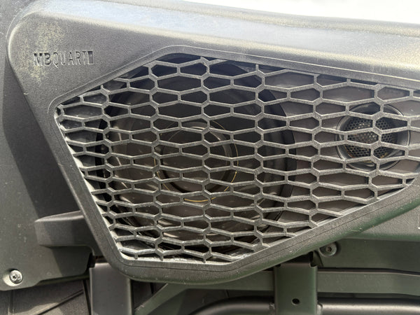 2023 Polaris RZR XP 4 1000 gray MB Quart speaker grille, opposite side