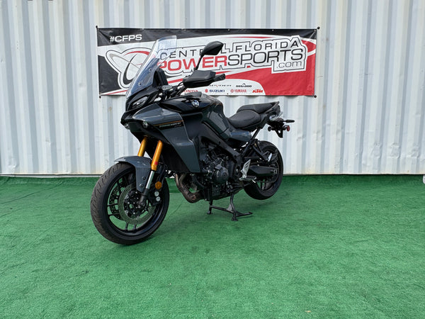 2024 Yamaha Tracer 9 GT+ black — left-side three-quarter | Central Florida PowerSports Kissimmee
