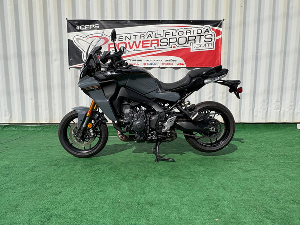 2024 Yamaha Tracer 9 GT+ black — left-side profile | Central Florida PowerSports Kissimmee