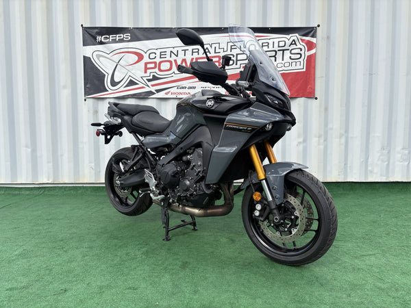 2024 Yamaha Tracer 9 GT+ black — right-side three-quarter | Central Florida PowerSports Kissimmee