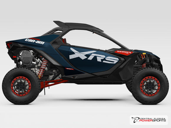 2025 Can-Am Maverick R X RS With Smart-Shox side profile studio photo
