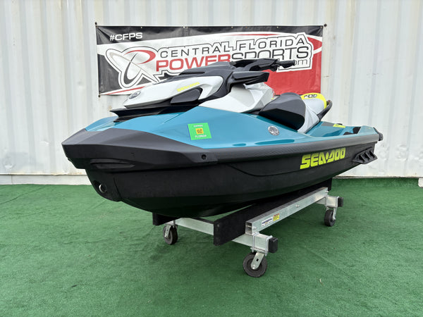 2025 Sea-Doo GTI SE 170 blue left front three-quarter view