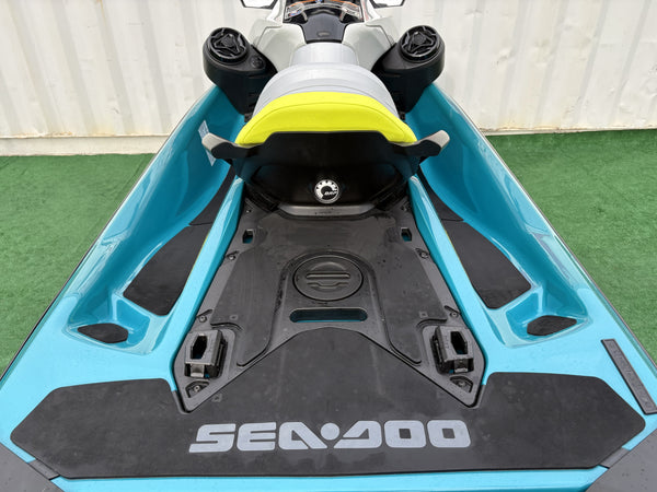 2025 Sea-Doo GTI SE 170 blue rear deck and boarding platform