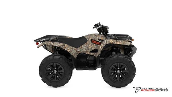2025 Yamaha Grizzly EPS Camo side profile studio photo