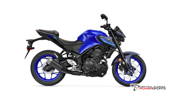 2025 Yamaha MT-03 side profile studio photo