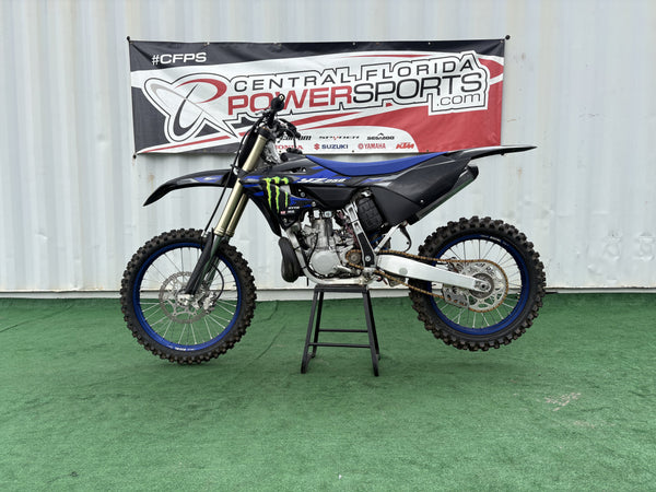 2025 Yamaha YZ250 Monster Energy Edition in Blue, left side profile, used dirt bike for sale at Central Florida PowerSports