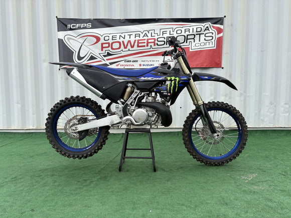 2025 Yamaha YZ250 Monster Energy Edition in Blue, right side profile, used dirt bike for sale at Central Florida PowerSports