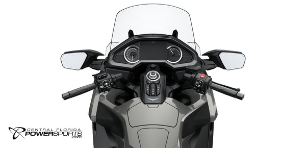 2026 Honda Gold Wing Tour Automatic DCT in Deep Pearl Gray, front view.