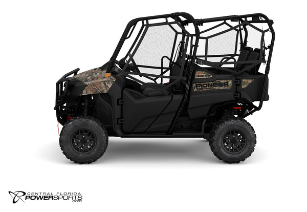 2026 Honda Pioneer 700-4 Forest in TrueTimber Atera Camo, side view.