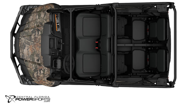 2026 Honda Pioneer 700-4 Forest in TrueTimber Atera Camo, top view.