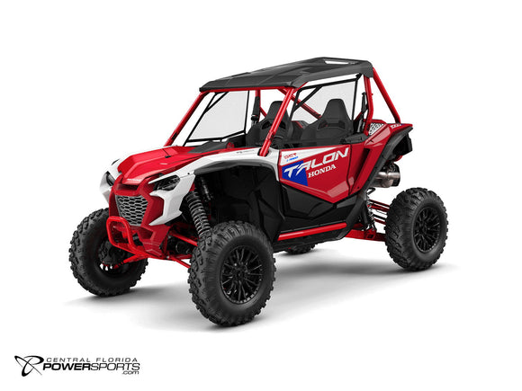 2026 Honda Talon 1000R FOX Live Valve in Pearl Red, three-quarter view.