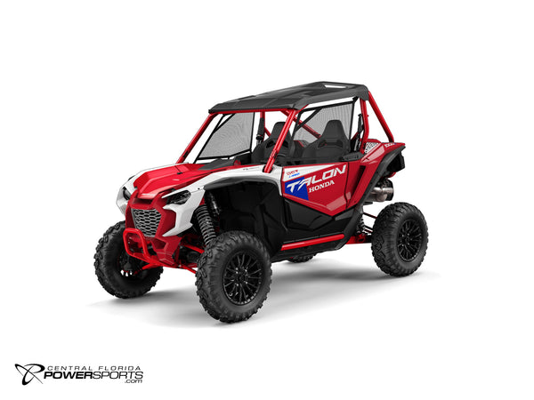 2026 Honda Talon 1000X FOX Live Valve in Pearl Red, three-quarter view.