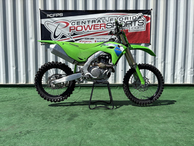 2026 Kawasaki KX250 in Green, right side profile, used dirt bike for sale at Central Florida PowerSports