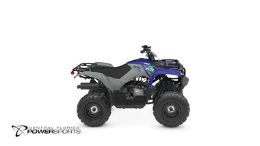 2026 Yamaha Grizzly 110 in Armor Grey, right-facing studio view at Central Florida PowerSports in Kissimmee