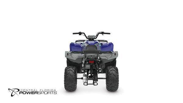 2026 Yamaha Grizzly 110 in Armor Grey, rear studio view
