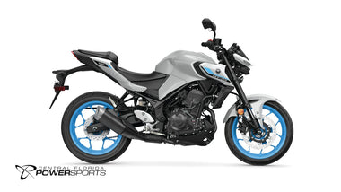 2026 Yamaha MT-03 in Ice Storm, right-facing studio view at Central Florida PowerSports in Kissimmee