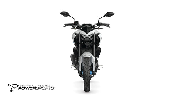 2026 Yamaha MT-03 in Ice Storm, front studio view