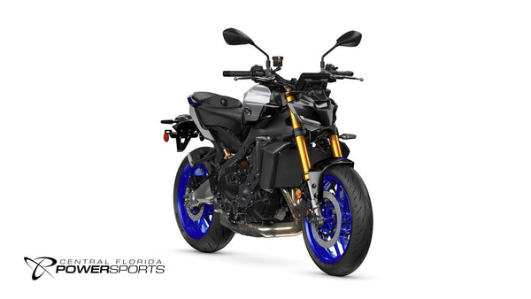 2026 Yamaha MT-09 SP in Liquid Metal/Raven, front three-quarter studio view